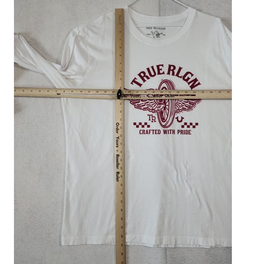 True Religion, Long Sleeve T-shirt "Crafted w/Pride", Men Size XXXL, EUC - Picture 5 of 5